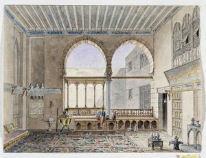 Uitzicht op het interieur van het Sheik Jabarti-paleis