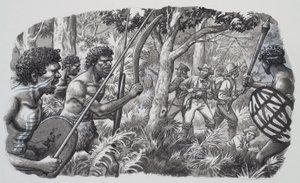 Aborigines (gouache op papier)