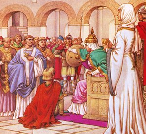 In 610 na Christus verbande Brunehilda, koningin van de Bourgondiërs, Columbanus omdat hij preekte tegen de luxe van haar hof...
