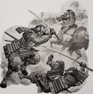 Samoerai (gouache op papier)