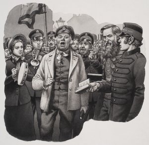 Het Leger des Heils (gouache op papier)