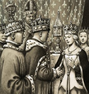 Het huwelijk van koning Hendrik V en prinses Katherine van Frankrijk