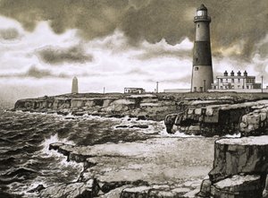 Beroemde Britse landtongen: Portland Bill door Pat (1907-95) Nicolle