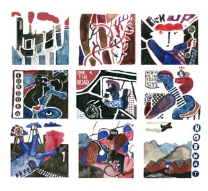 Weg uit de stad om de wilde dieren te bekijken, 2014 (aquarel)