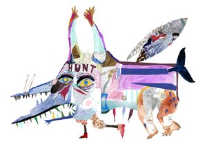 Olie Monster, 2011 (collage en aquarel)