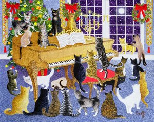 Kerstkoor (acryl op doek)