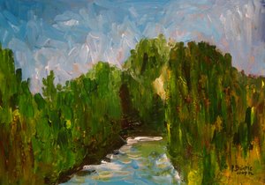 Kronkelende rivier, 2009 door Patricia Brintle