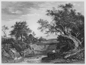 De vissershoek, van het schilderij in de Vernon Gallery