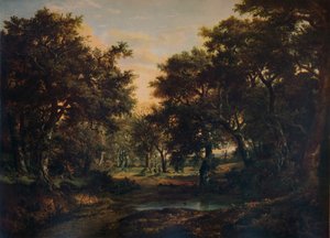 De rand van het bos, ca. 1824 door Patrick Nasmyth