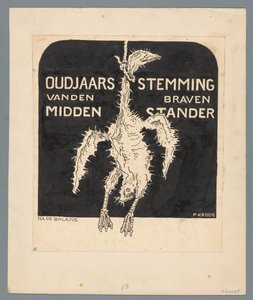 Kaalgeplukte middenstander door Patricq Kroon (signed by artist)