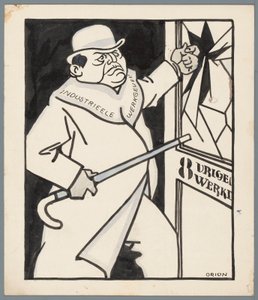 Werkgevers en de achturige werkdag door Patricq Kroon (signed by artist)