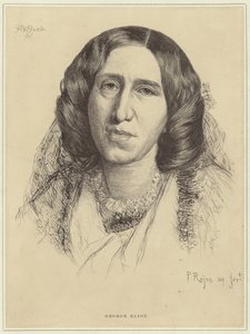Portret van George Eliot door Paul Adolphe Rajon