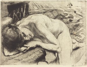 Model Slaapt op de Vloer Le modèle endormi à terre, 1885