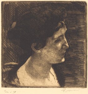 Vrouw in volledig profiel Grand profil de femme, 1892 door Paul Albert Besnard