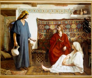 Jezus bij Martha en Maria door Paul Alexander Alfred Leroy
