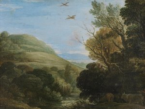 Heuvellandschap door Paul Bril