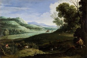 Landschap met Jagers