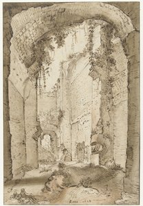 Ruïnes van het paleis van Septimus Severus op de Palatijn door Paul Bril