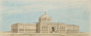 Wereldtentoonstelling Schone Kunsten Museum, Chicago, Illinois, Perspectief door Paul C. Lautrup