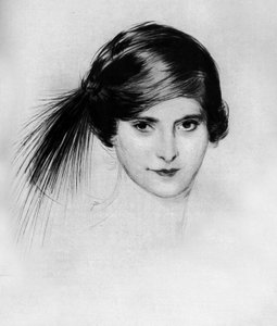 Helena Rubinstein portret uit het tijdschrift "Le theatre" mei 1912 door Paul Cesar Helleu