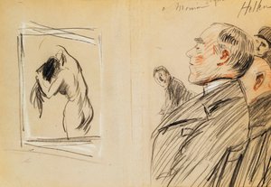 Monsieur Fiquet Bewondert een Pastel van Degas