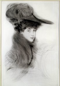 Portret van de Hertogin van Malborough. Tekening door Paul Helleu, 20e eeuw. Bayonne, Musee Bonnat door Paul Cesar Helleu