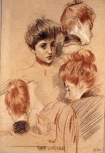 Studies van Mme. Helleu en Mme. Clarighy, ca. 1892-95