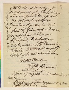 Handgeschreven brief (pen en inkt op papier) door Paul Cézanne