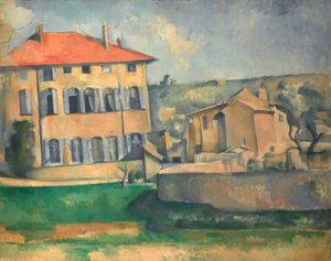 Huis in Aix door Paul Cézanne