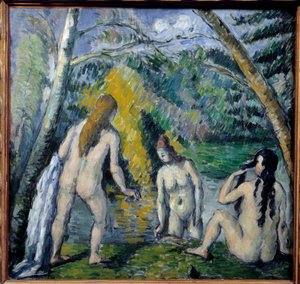 Drie baders door Paul Cezanne (1839-1906). 1879 door Paul Cézanne
