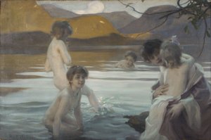 Eerste bad, ca. 1907 (olieverf op doek)