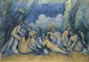 Badhers Les Grandes Baigneuses, 1894-1905 door Paul Cézanne