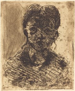 Buste van een Meisje door Paul Cézanne