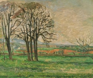 De kale bomen bij Jas de Bouffan door Paul Cézanne