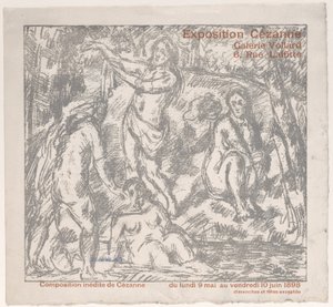 Tentoonstellingscatalogus voor een Cézanne-show in de Galerie Vollard 9 mei-10 juni 1898 door Paul Cézanne