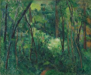 Interieur van een bos door Paul Cézanne
