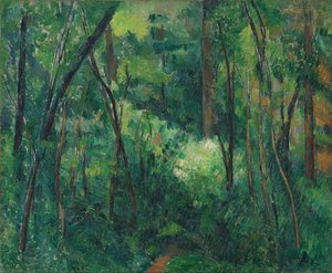 Interieur van een bos, ca 1885 door Paul Cézanne