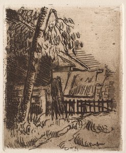 Landschap in Auvers, 1873 door Paul Cézanne