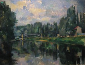 De brug over de Marne bij Créteil door Paul Cézanne