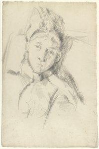 Portret van Hortense Cézanne-Figuet, de Vrouw van de Kunstenaar door Paul Cézanne
