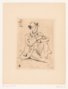 Portret van Armand Guillaumin door Paul Cézanne