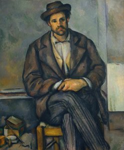 Zittende boer, ca. 1892-96 door Paul Cézanne