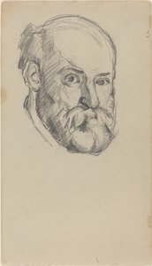 Zelfportret (recto), ca. 1880-1882 door Paul Cézanne