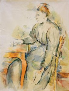 Zittende vrouw (Mme Cézanne) door Paul Cézanne
