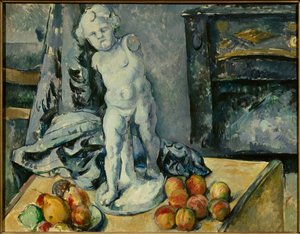 Stilleven met Cupido in gips door Paul Cézanne