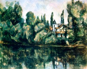 De oevers van de Marne, Villa aan de oever van een rivier, ca. 1888