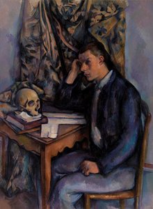 Jonge Man en Schedel door Paul Cézanne