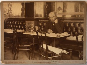 Paul Verlaine in café François 1er in Parijs