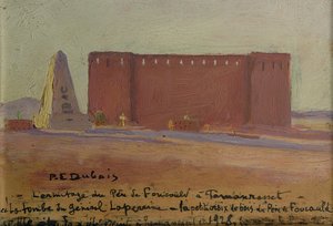 De Hermitage van Vader Charles Eugene de Foucauld (1858-1916) in Tamanrasset door Paul Elie Dubois