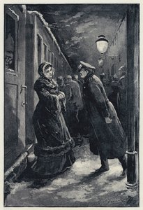 Illustratie voor Anna Karenina: Vronsky ontmoet Anna op het station